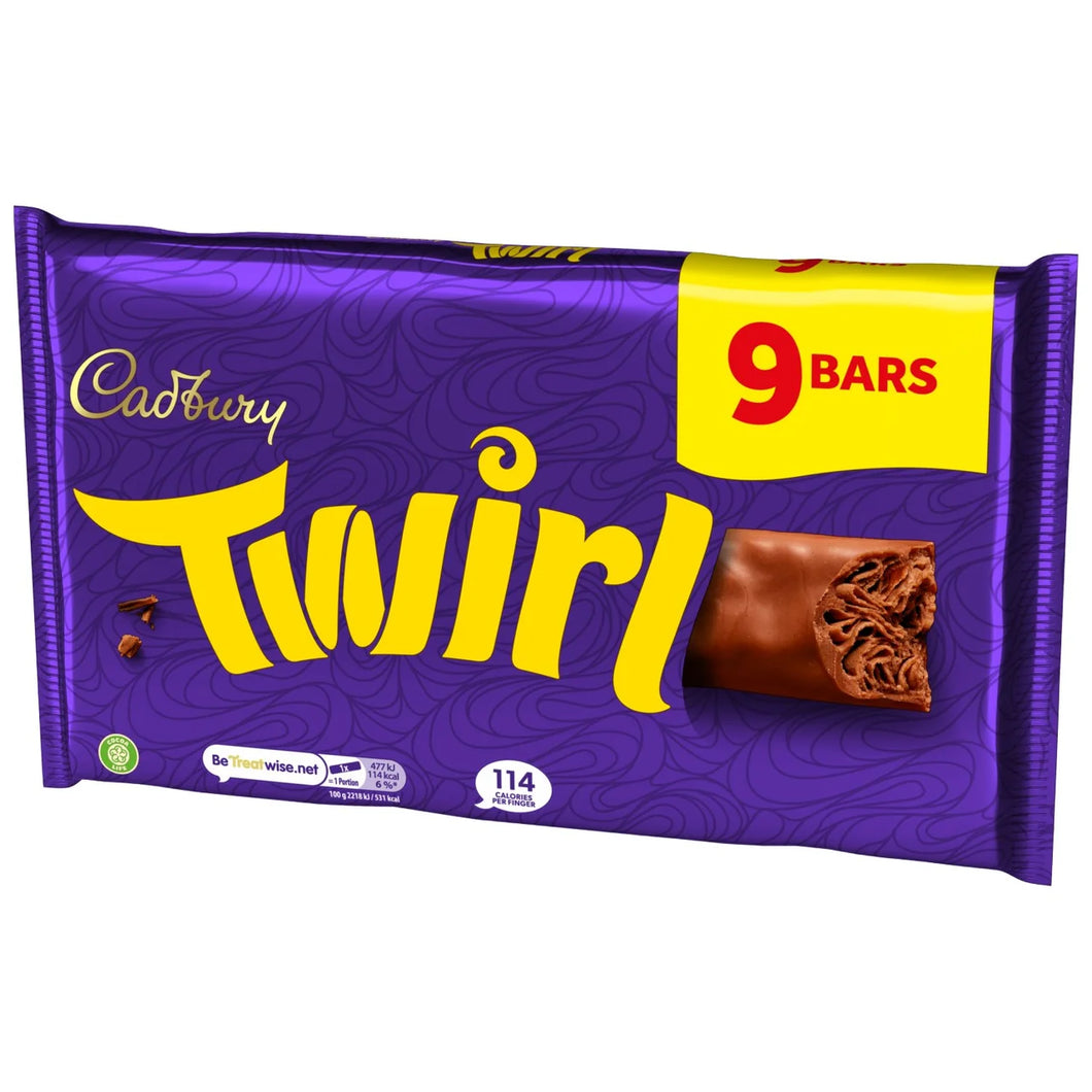 Cadbury Twirl Chocolate Bar Multipack 9x19.5g
