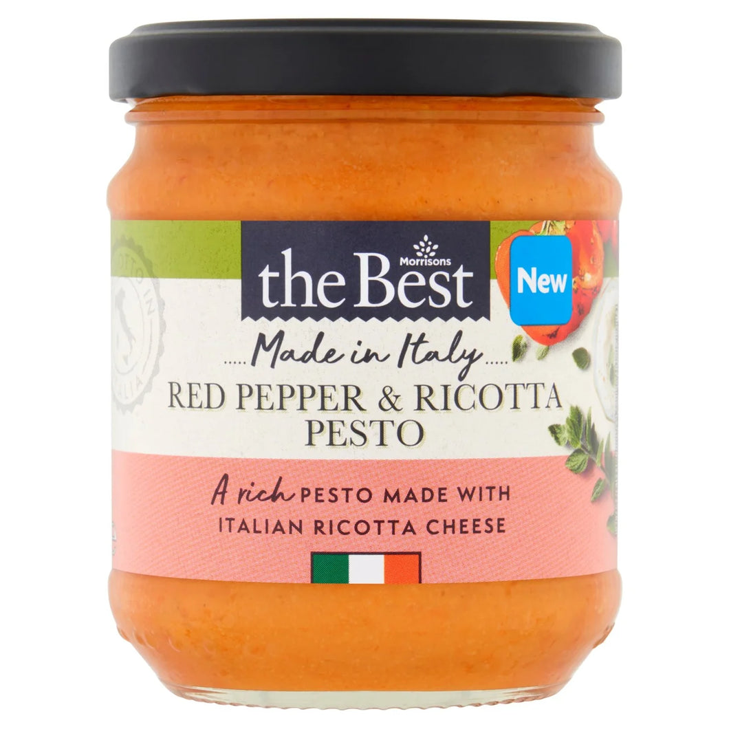 Morrisons The Best Red Pepper & Ricotta Pesto, 190g