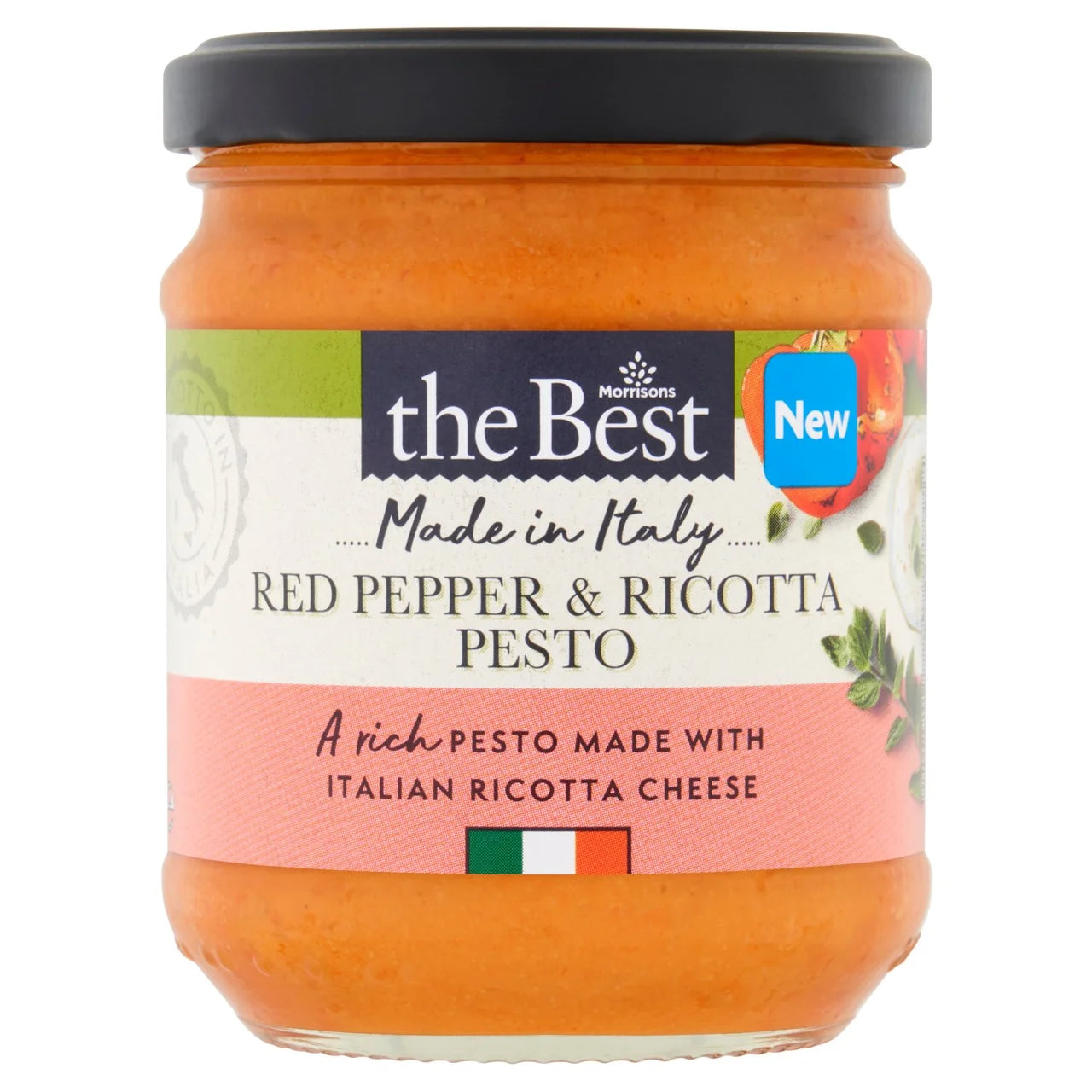 Morrisons The Best Red Pepper & Ricotta Pesto 190g