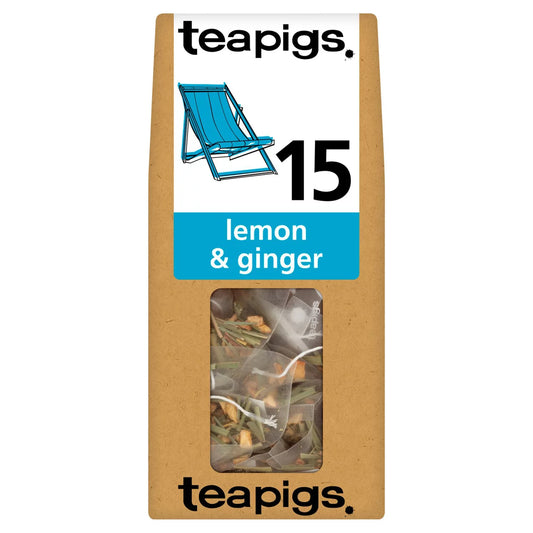 Teapigs 15 Lemon & Ginger Tea Temples 37.5G