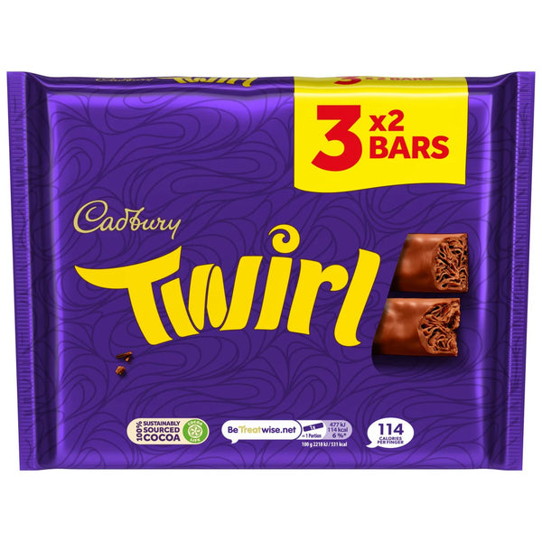 Cadbury Twirl Chocolate Bar Multipack 3x43g