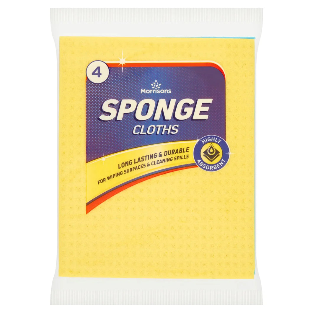 Morrisons Sponge Cloths, Set of 4 Cloths