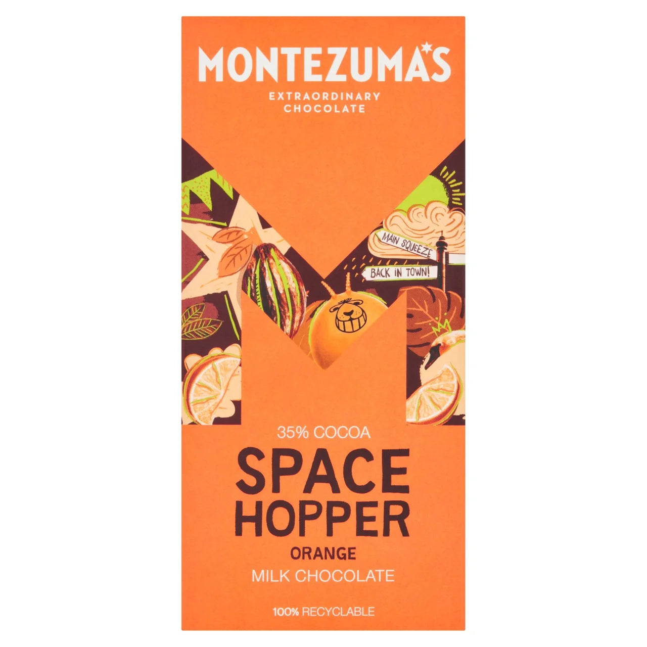 Montezuma's Space Hopper - Milk Chocolate Orange Bar 90G