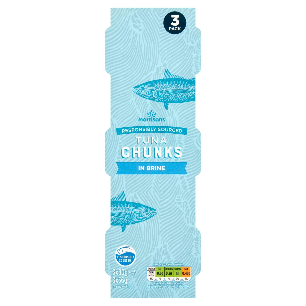 Morrisons Tuna Chunks In Brine 3x80g