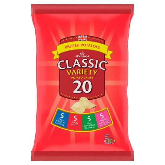 Morrisons Variety Mix Crisps  20 packs of 25g