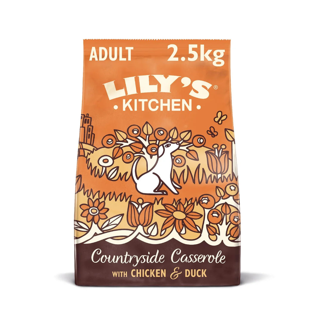 Lily's Kitchen Dog Chicken & Duck Countryside Casserole Adult Dry Food - 2.5kg