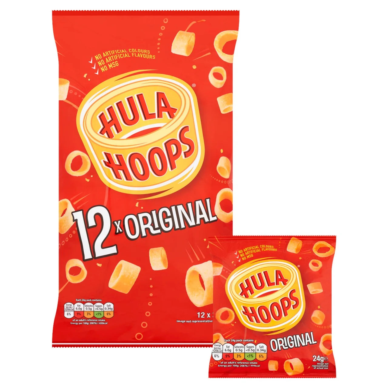 Hula Hoops Original Multipack Crisps 12x24g