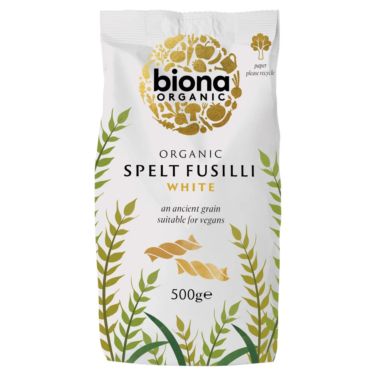 Biona Organic Spelt White Fusilli Pasta 500g