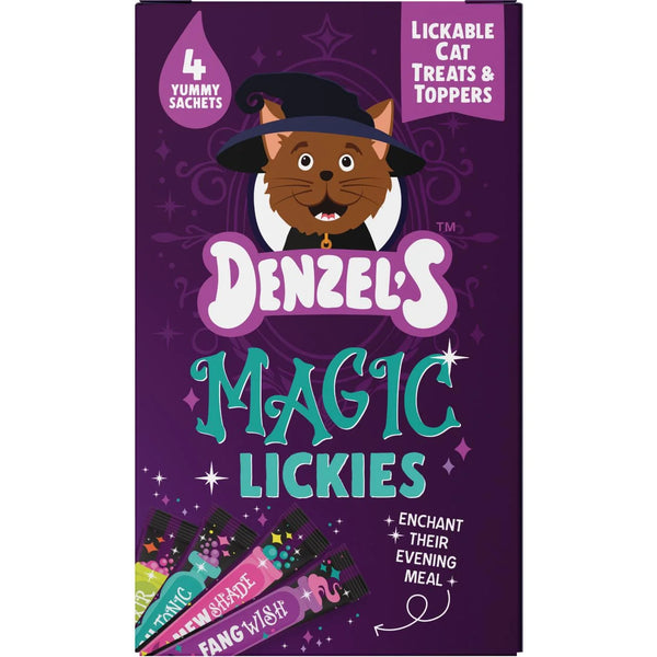 Denzel's Magic Lickies - Halloween Lickable Cat Treats & Toppers 4 x 10g