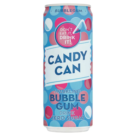 Candy Can Sparkling Bubble Gum Drink 330Ml