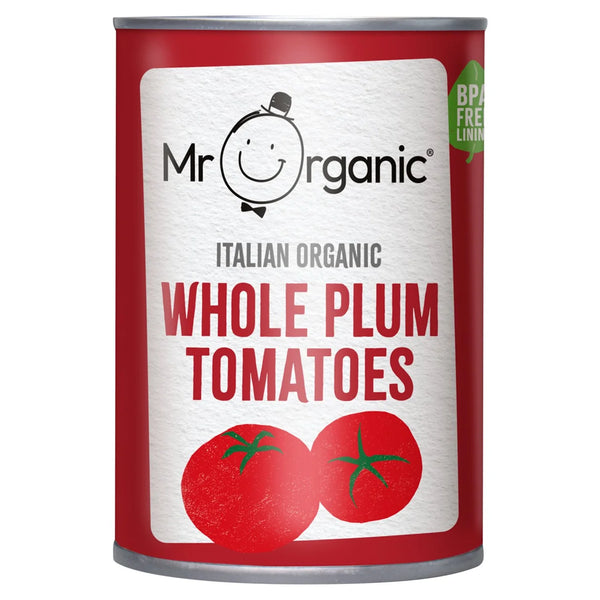 Mr Organic Italian Organic Whole Plum Tomatoes, 400g