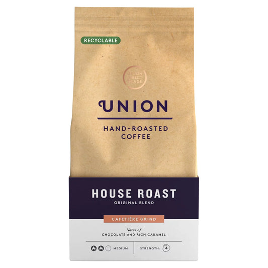 Union Coffee Hand-Roasted Coffee House Blend - Cafetière Grind 200G
