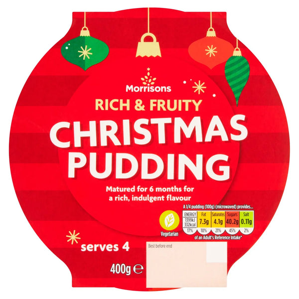 Morrisons Rich & Fruity Christmas Pudding, 400g