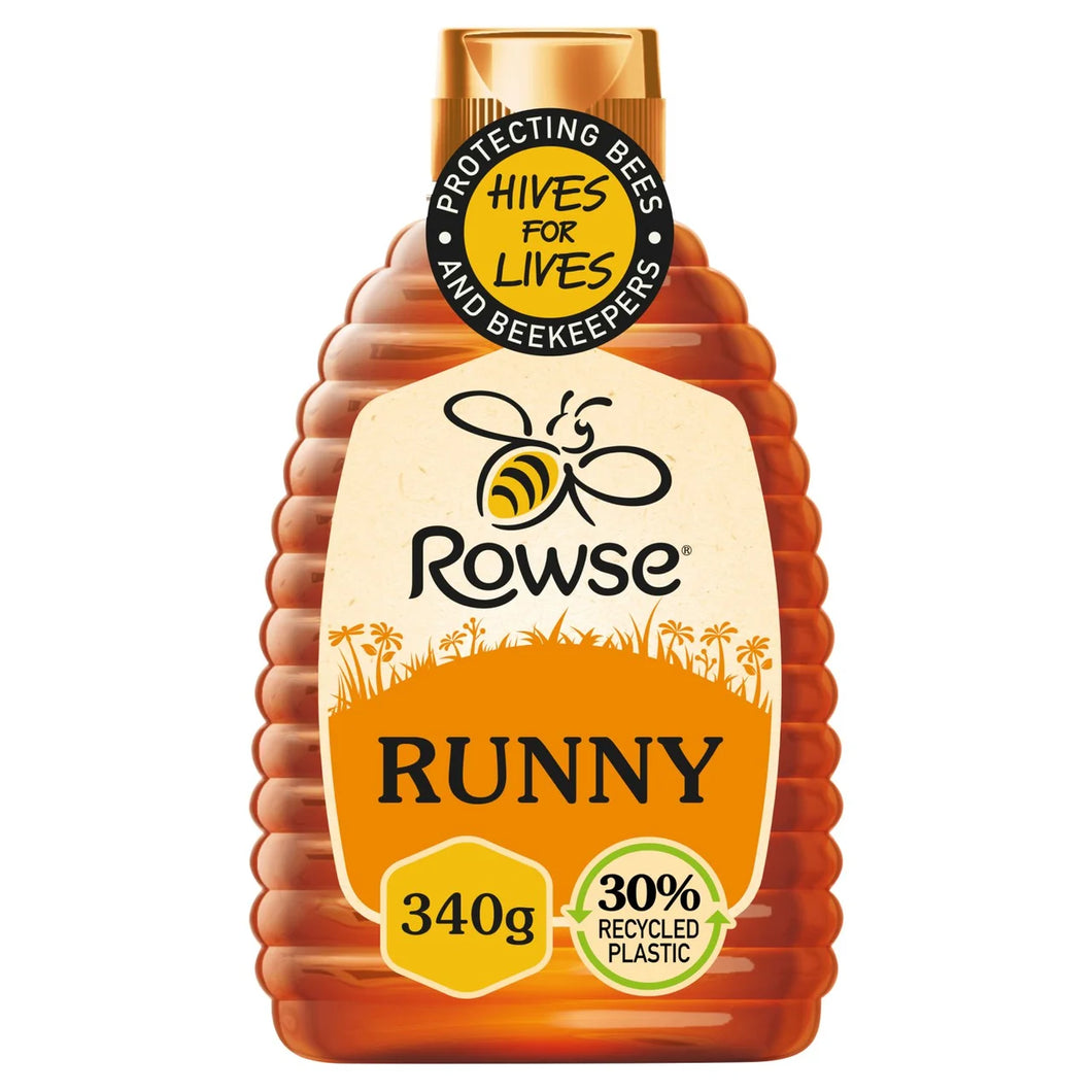Rowse Blossom Pure & Natural Honey - Squeezable Bottle, 340g