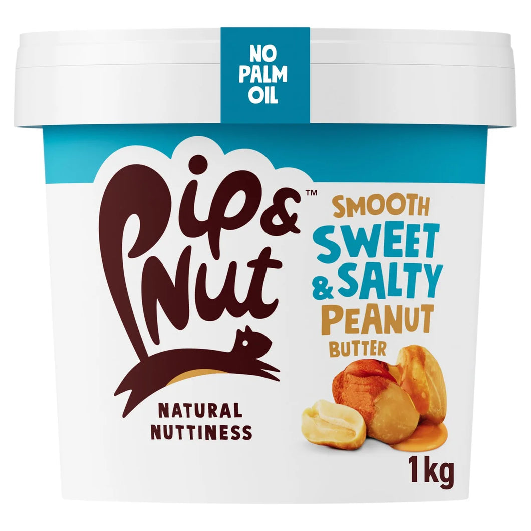 Pip & Nut Sweet & Salty Smooth Peanut Butter - 1kg