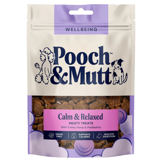 Pooch & Mutt Turkey and Hemp Calming Meaty Dog Treats 20g