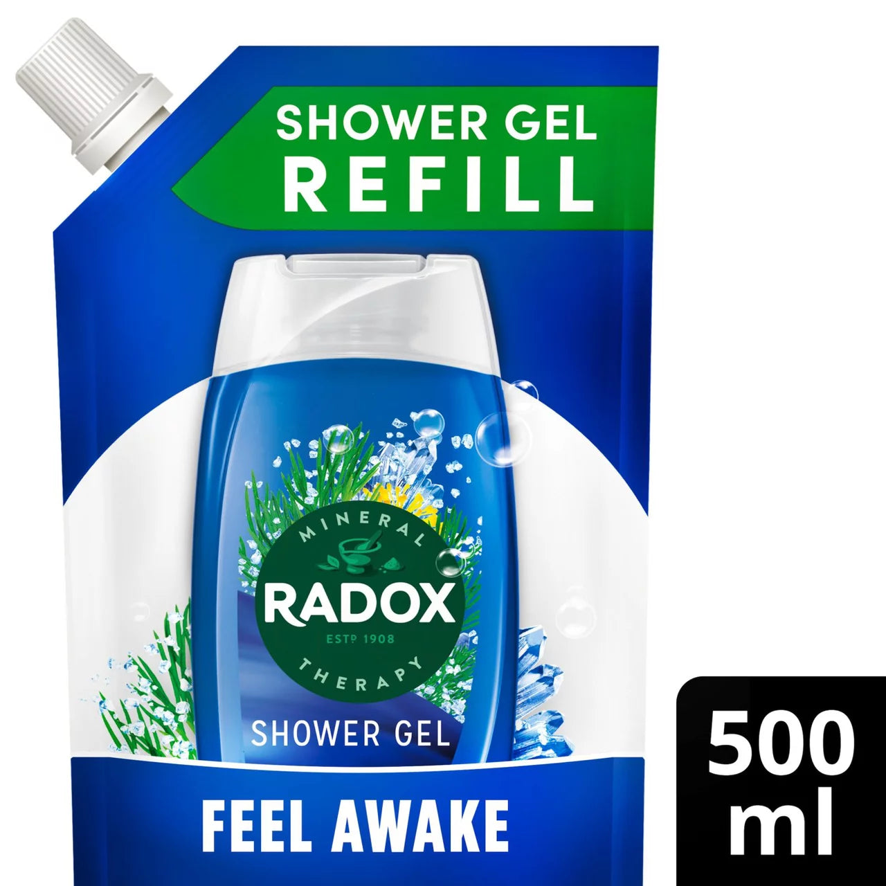 Radox Feel Awake Mood Boosting 2-in-1 Shower Gel & Shampoo Refill - 500ml