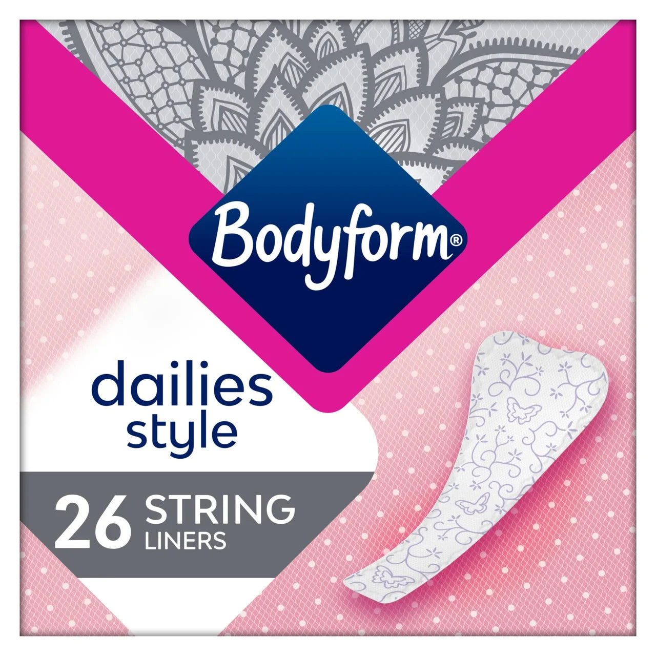 Bodyform Dailies String Panty Liners 26 Per Pack