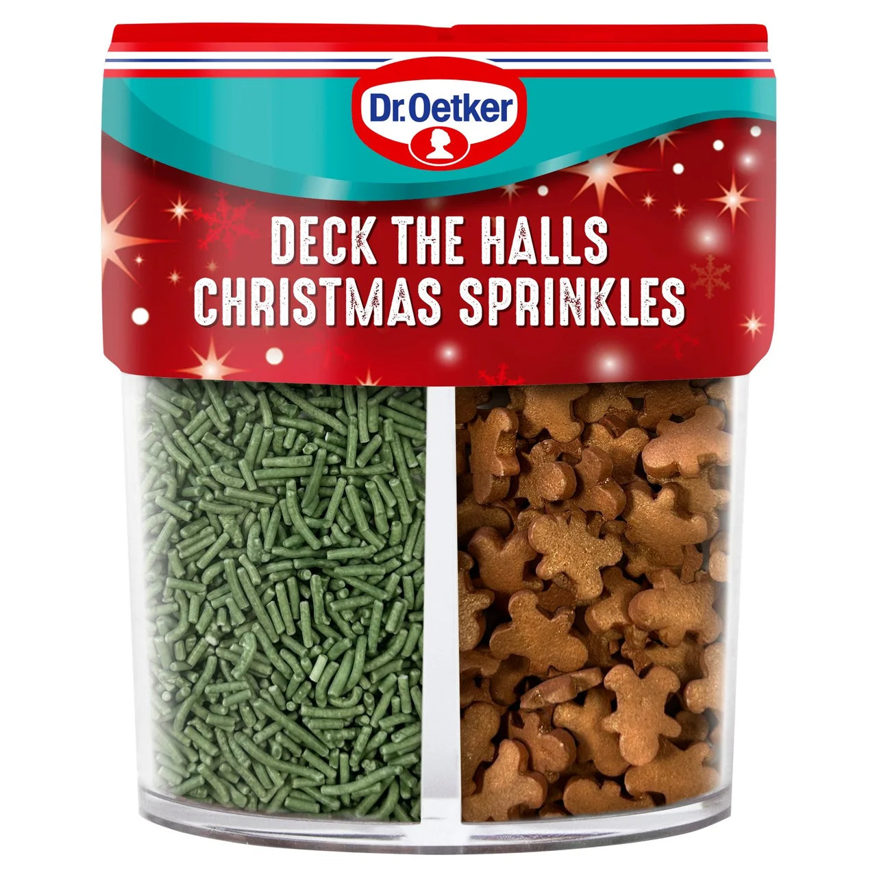 Dr. Oetker Christmas Red & Green 4 Cell Sprinkles Mix