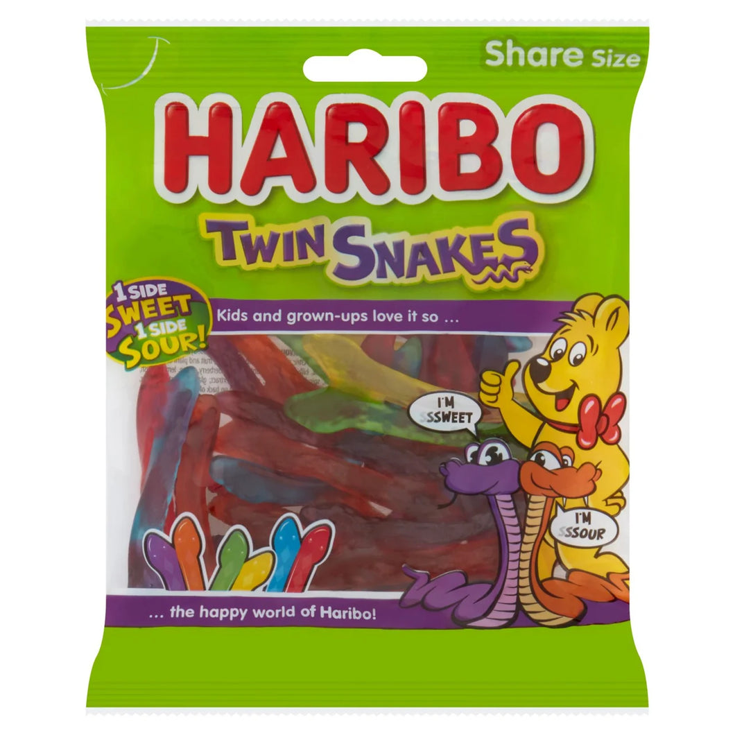 Haribo Twin Snakes Sweets Sharing Bag 160g
