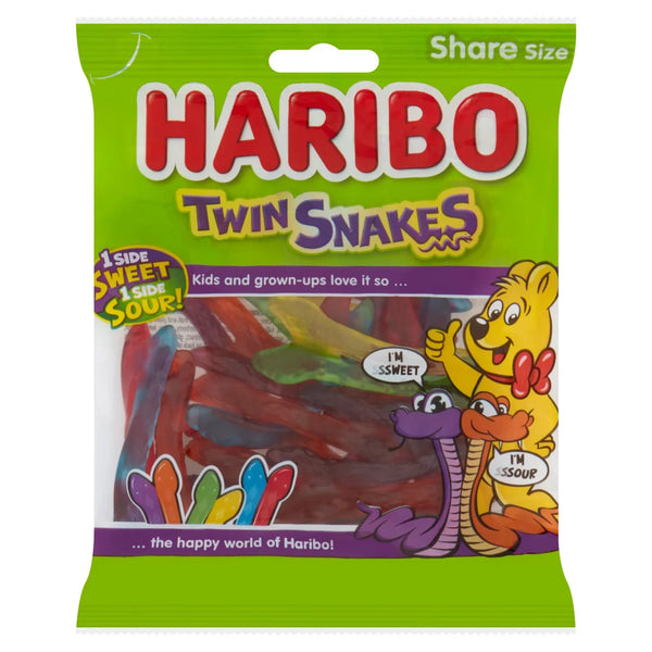 Haribo Twin Snakes Sweets Sharing Bag 160g
