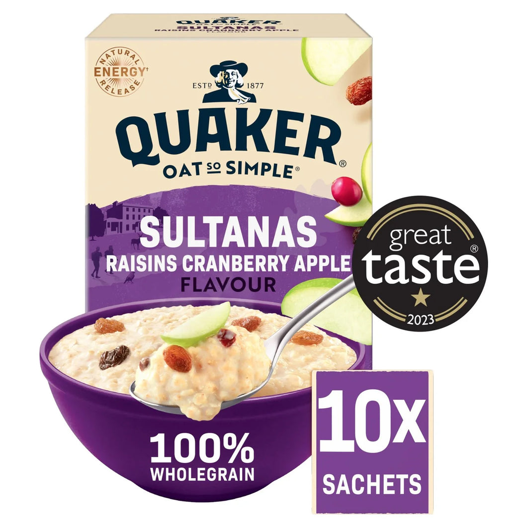 Quaker Oat Sultanas & Raisins Fruit Porridge 10 per pack