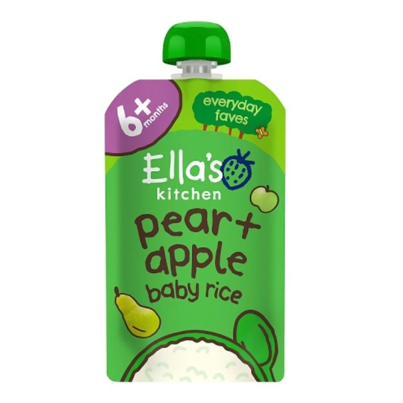 Ella's Kitchen Pear & Apple Baby Rice Baby Food Pouch 6+ Months 120g