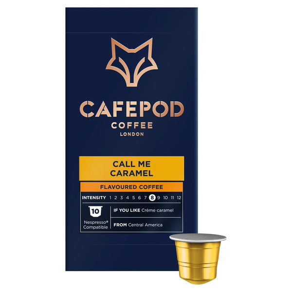 CafePod Call Me Caramel Nespresso Compatible Aluminium Coffee Pods 10 per pack