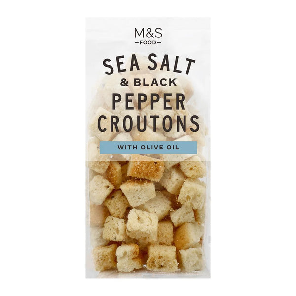M&S Sea Salt & Black Pepper Croutons, 80g