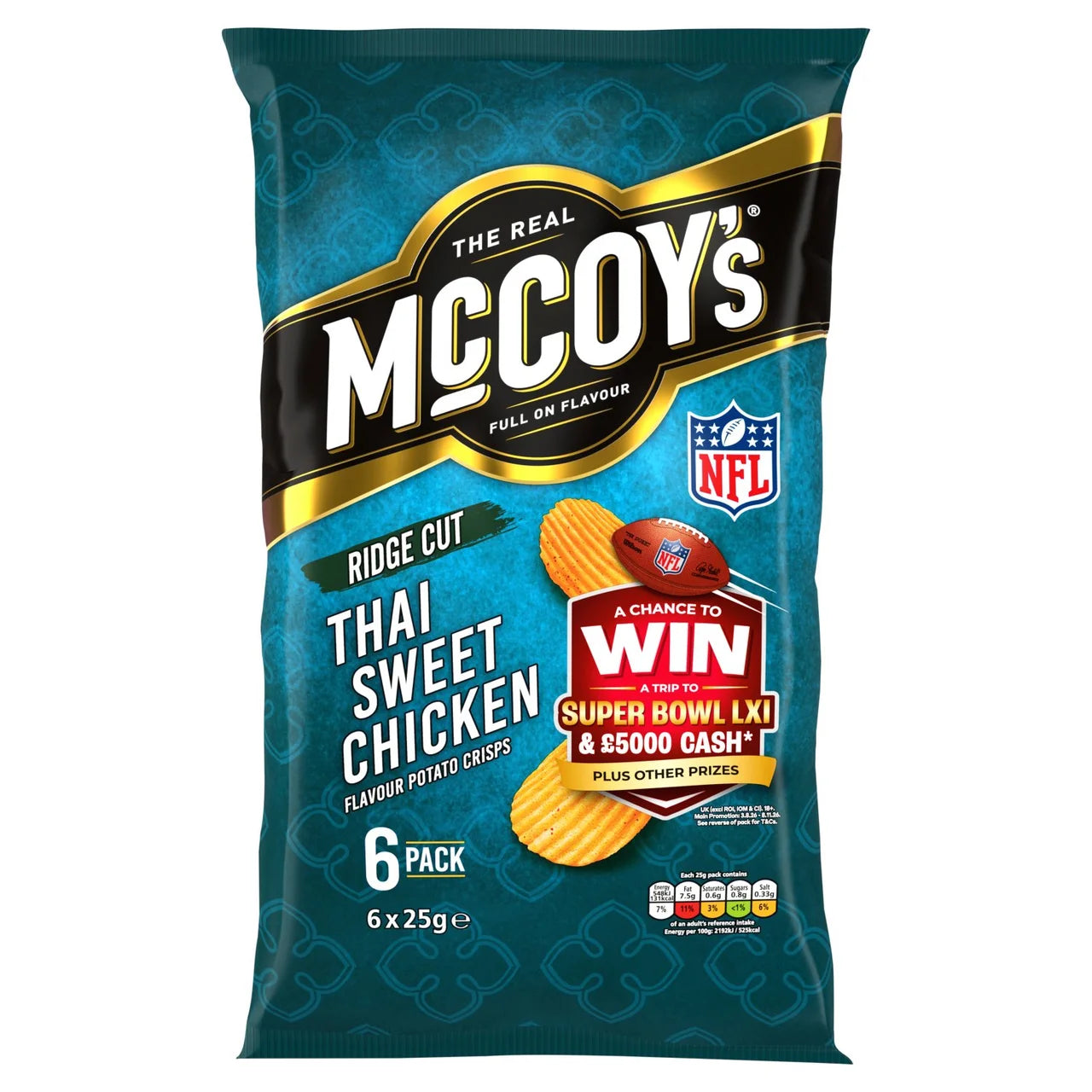 McCoy's Thai Sweet Chicken Multipack Crisps - 6x25g