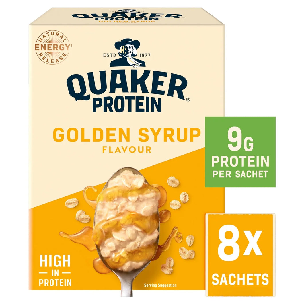 Quaker Oats High Protein Golden Syrup Porridge Sachets 8 per pack
