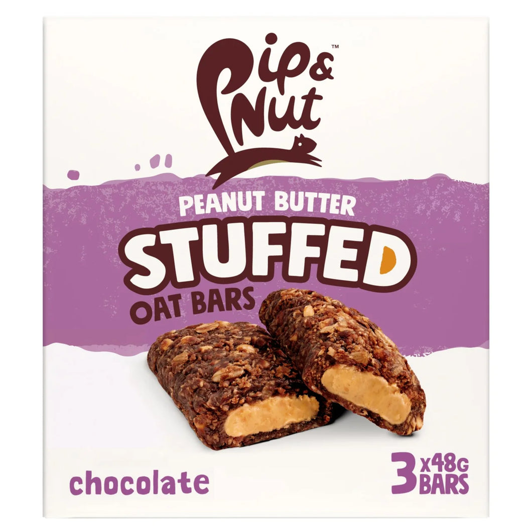 Pip & Nut Peanut Butter Stuffed Oat Bar Chocolate - 3 x 48g