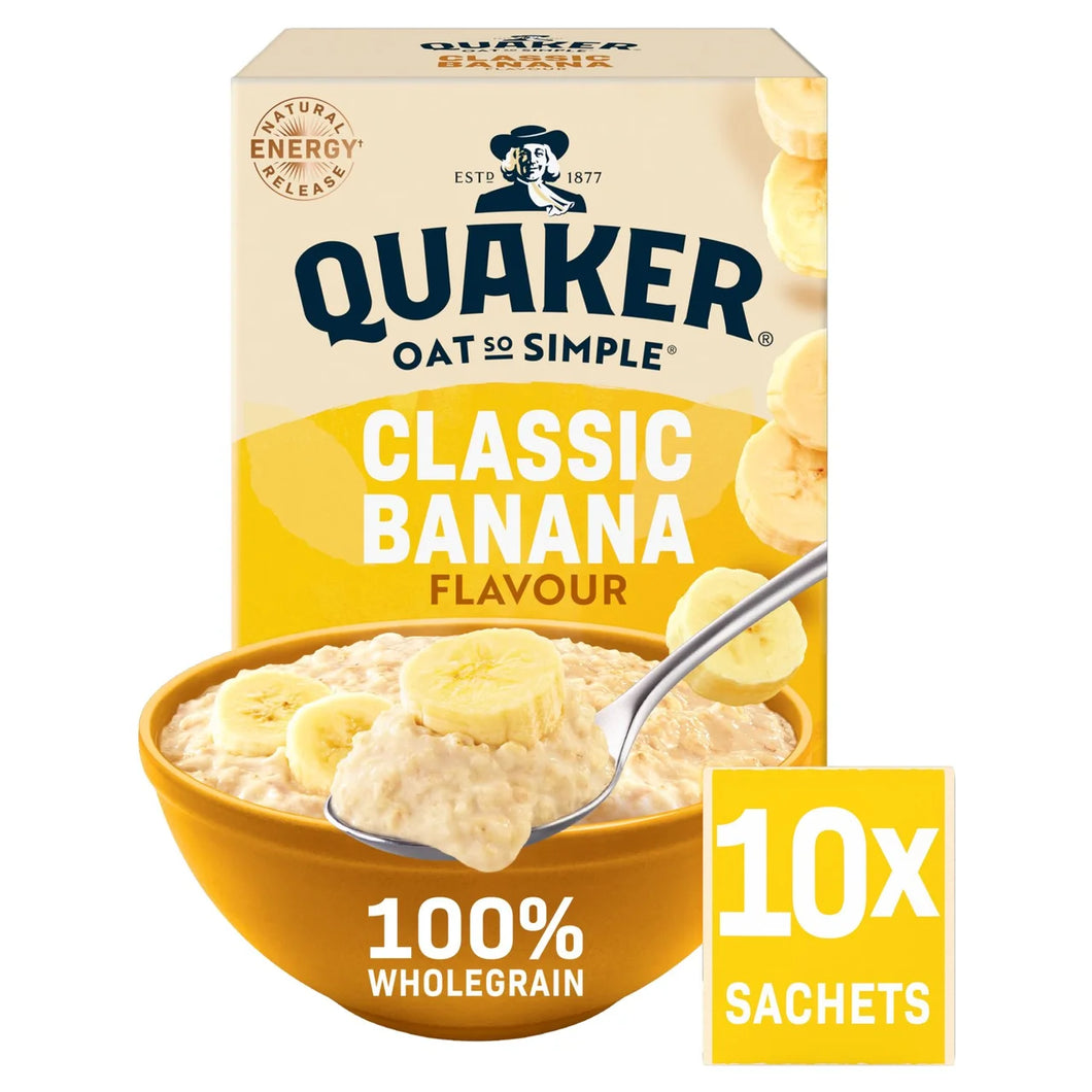 Quaker Oat So Simple Banana Porridge Cereal 10 Sachets