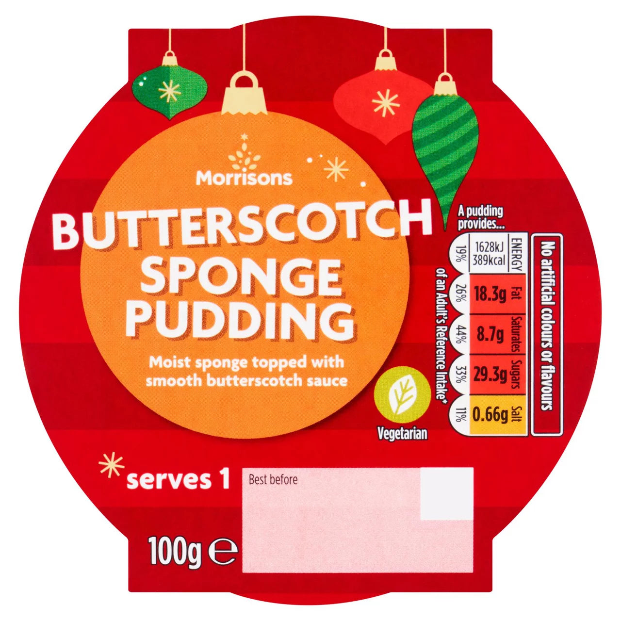 Morrisons Butterscotch Sponge Pudding 100g Serves 1