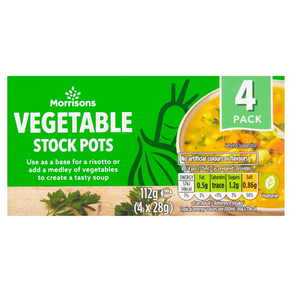 Morrisons Vegetable Stock Pots, 4 x 28g