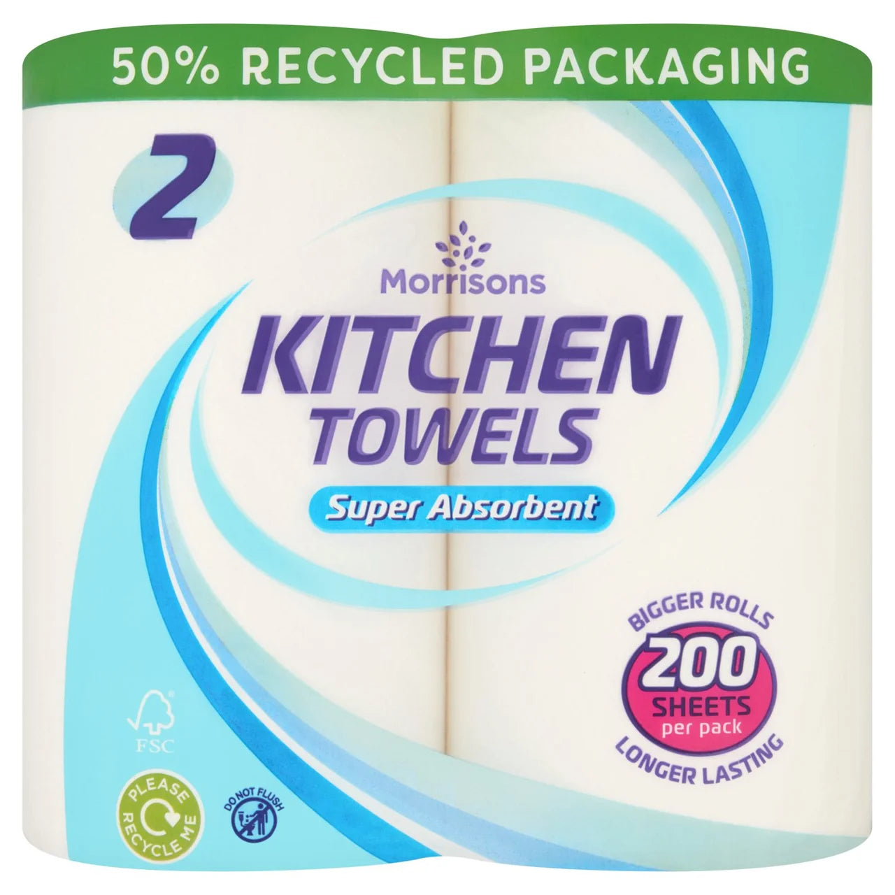 Morrisons 2 Double Kitchen Rolls
