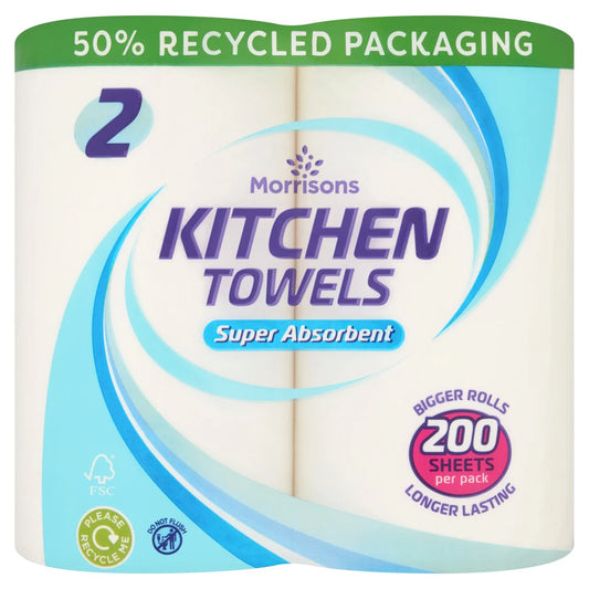 Morrisons 2 Double Kitchen Rolls