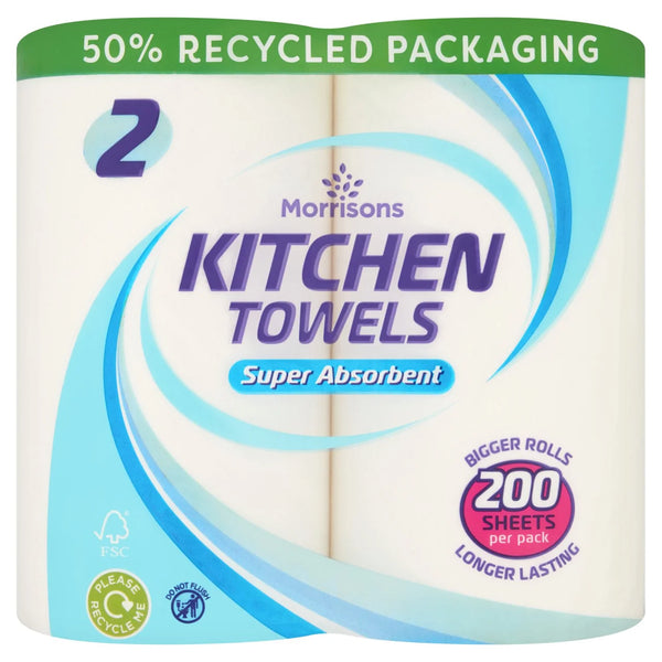 Morrisons 2 Double Kitchen Rolls