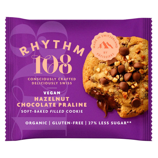 Rhythm 108 Hazelnut Chocolate Praline Soft-Baked Filled Cookie, 50g