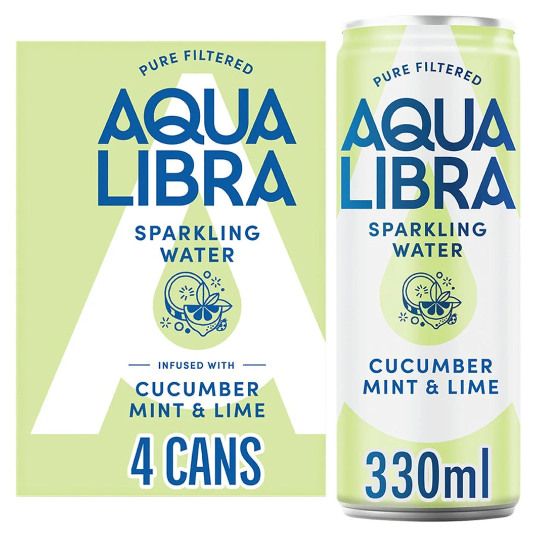 Aqua Libra Cucumber Mint And Lime 4 x 330ml