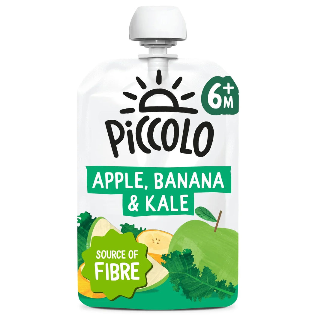 Piccolo Apple, Banana & Kale Baby Food Pouch 6+ Months - 100g