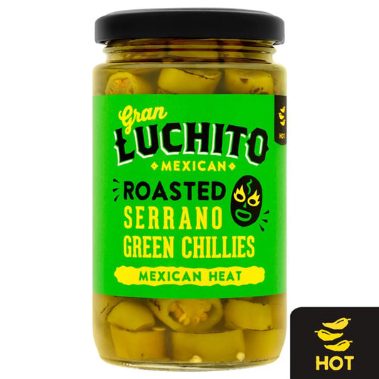 Gran Luchito Roasted Serrano Green Chillies 215G