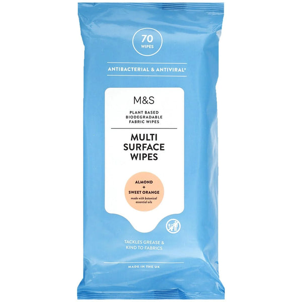 M&S Antibacterial & Antiviral Surface Wipes - 70 per pack