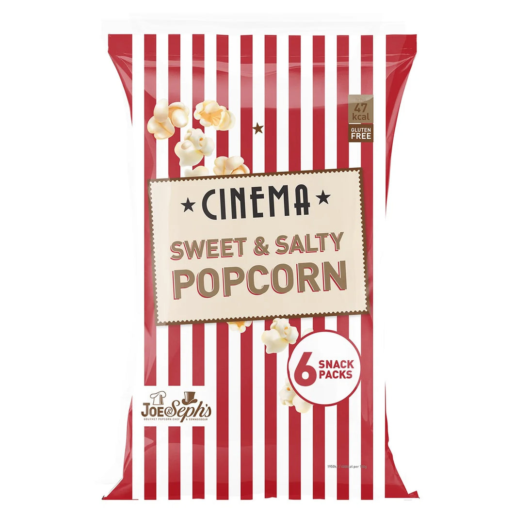 Joe & Seph's Cinema Sweet & Salt Popcorn Multipack - 6per pack