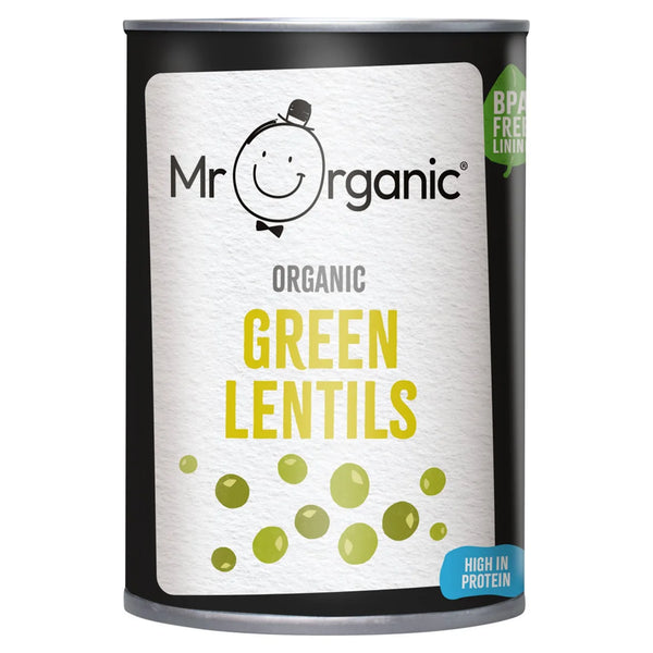 Mr Organic Green Lentils, 400g