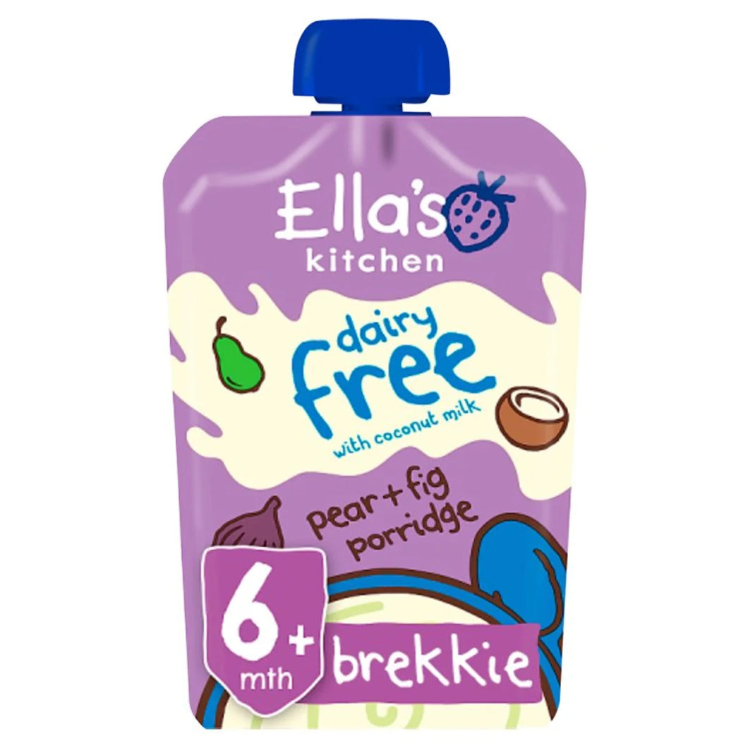 Ella's Kitchen Dairy Free Pear & Fig Porridge Baby Food Pouch 6+ Months - 100g
