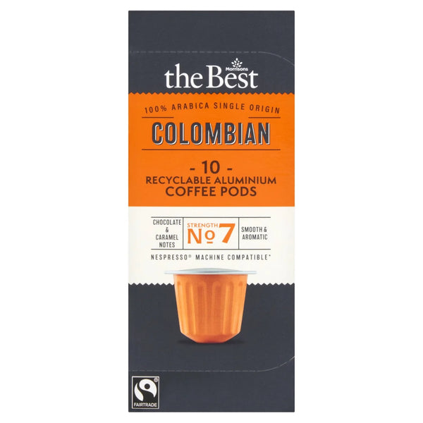 Morrisons The Best Fairtrade Colombian Pods, 10 pods, 54g