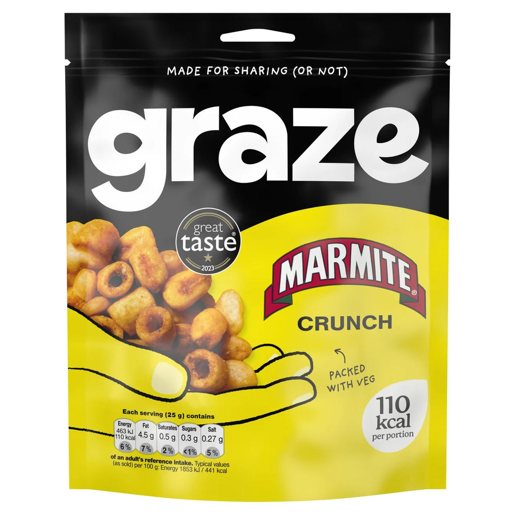 Graze Marmite Crunch Sharing Bag Snack 100g