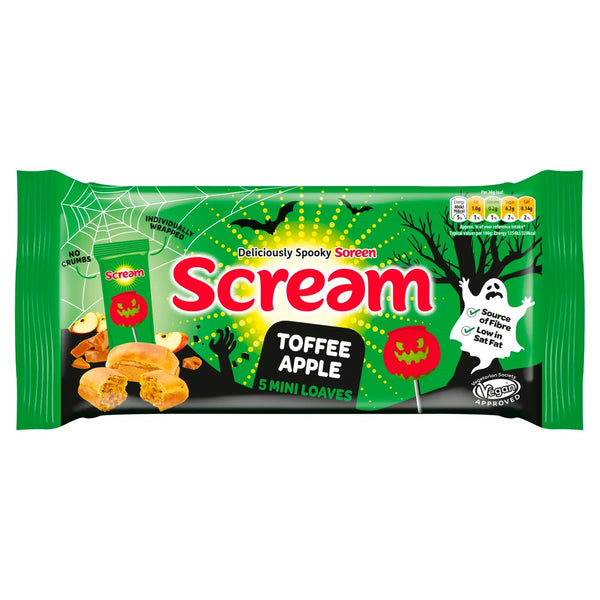 Soreen Toffee Apple Scream Deliciously Spooky 5 x 30g Multipack Malt Loaf