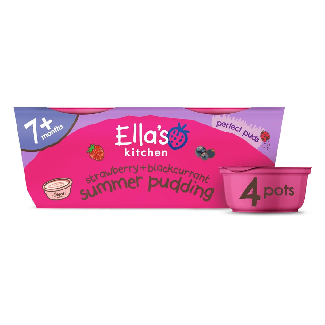 Ella's Kitchen Summer Pudding Baby Dessert Pots 7+ Months - 4x80g